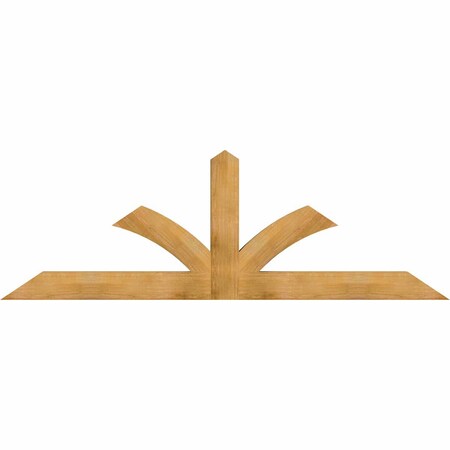Ekena Millwork Richland Rough Sawn Timber Gable Bracket, Western Red Cedar, 96"W x 32"H x 4"D x 6"F, 8/12 Pitch GBW096X32X0406RIC00RWR